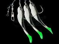 Zestaw morski Dega Soft Bait Fish-Rig 3 arms - white/green