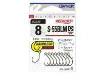 Hooks Owner S-55BLM Barbless Black Chrome - #10