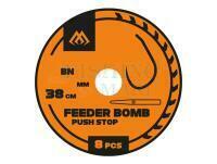 Przypony Mikado Feeder Bomb X-TRA STRONG Rigs 38cm - Push Stop - 0.18mm - #14