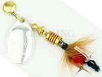 Spinner Mepps Aglia Mouche Silver / Red #2 4.6g