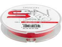 Braided Line Dragon S-Braid X8 H-Vis Red 150m - 0.20mm